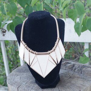 Beautiful Enamel Statement Bib Necklace From The 90s